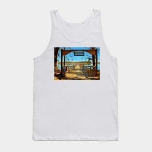 Riverfront Fishing Pier Tank Top